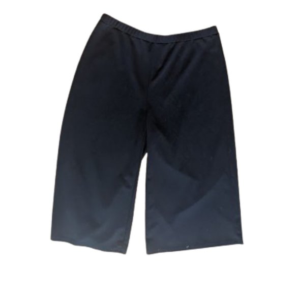 Black Cropped Gaucho Pants / Culottes Size 3X - Picture 1 of 1